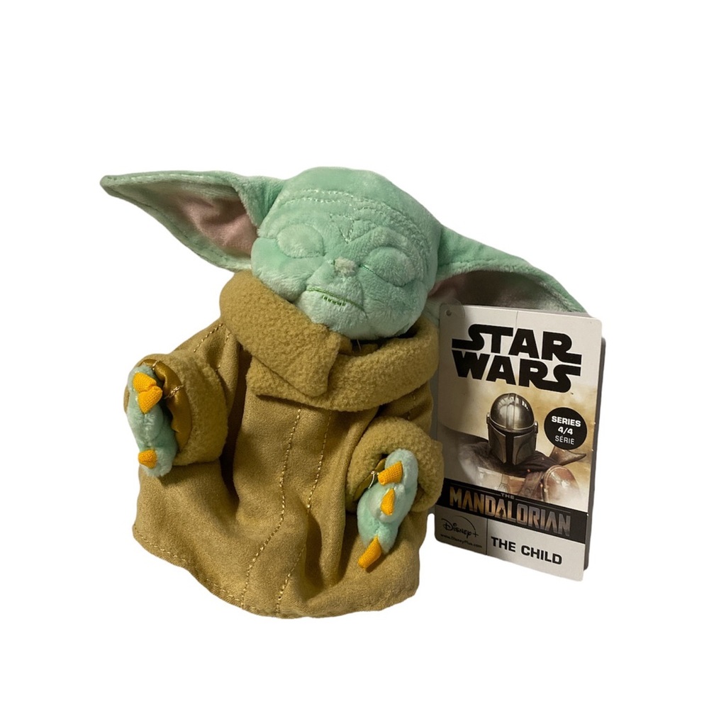 The Mandalorian Plush The Child in Zen Pose Baby Yoda Grogu Toy Disney Star Wars